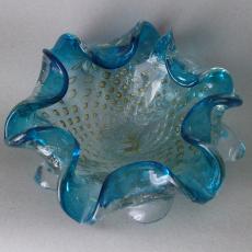 MURANO, ITALIAN, ART GLASS, BIOMORPHIS, BULLICANTE BOWL